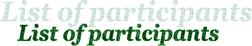 List of participants