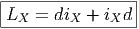 |----------------|
|LX  = diX + iX d|
------------------  