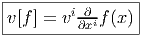 |-----------------|
|v[f] = vi-∂if(x) |
----------∂x------  