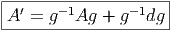 |--------------------|
|A ′ = g -1Ag + g- 1dg
----------------------
