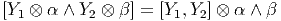 [Y1 ⊗ α ∧ Y2 ⊗ β ] = [Y1,Y2] ⊗ α ∧ β  