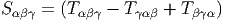 Sα βγ = (T αβγ - Tγαβ + Tβγα)  