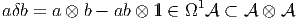 aδb = a ⊗ b - ab ⊗ 1l ∈ Ω1A ⊂  A ⊗  A 