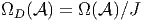 ΩD (A ) = Ω (A )∕J  